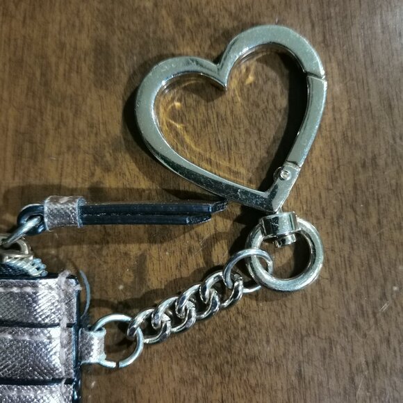 4 1/4" x 3" Metallic Laser Cut Rose Gold Card Holder / Coin Purse EUC #219 - Picture 6 of 8